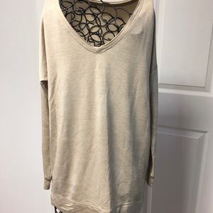 Beige Lightweight Sweatshirt Sz M